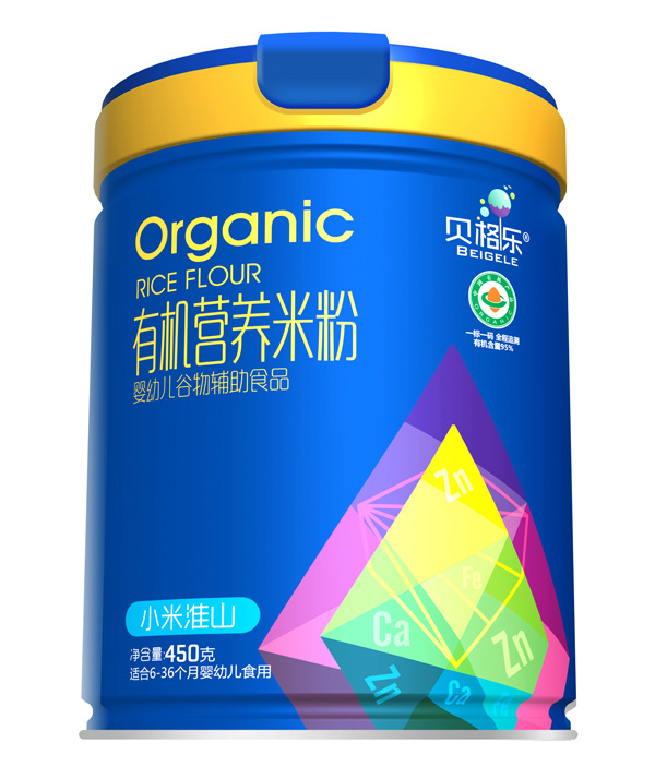 貝格樂(lè)有機(jī)營(yíng)養(yǎng)米粉-小米淮山 聽(tīng)裝