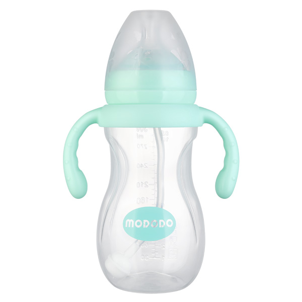 萌嘟嘟PP寬口葫蘆形有柄自動奶瓶藍�?00ML-.jpg 萌嘟嘟PP寬口葫蘆形有柄自動奶瓶藍�?00ML-.jpg