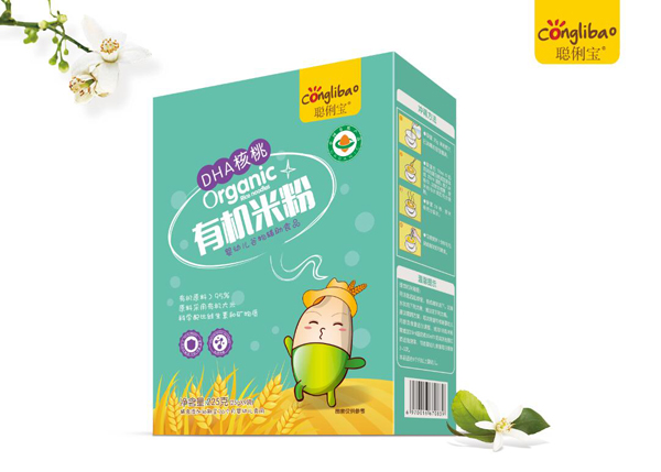 聰俐寶DHA核桃有機米粉 盒裝