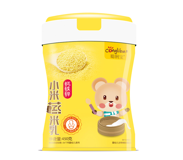 聰俐寶鈣鐵鋅小米蒸米乳 聽裝