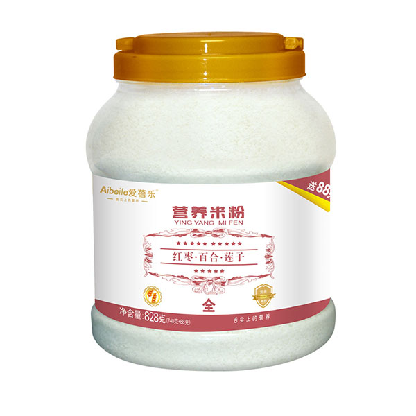 愛(ài)蓓樂(lè)營(yíng)養(yǎng)米粉-紅棗百合蓮子828g