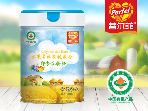 菩爾菲水果多有機米粉 聽裝