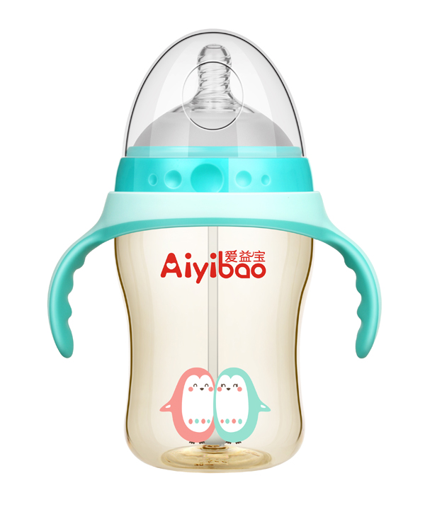 愛益寶廣口有柄自動(dòng)PPSU奶瓶 藍(lán)色