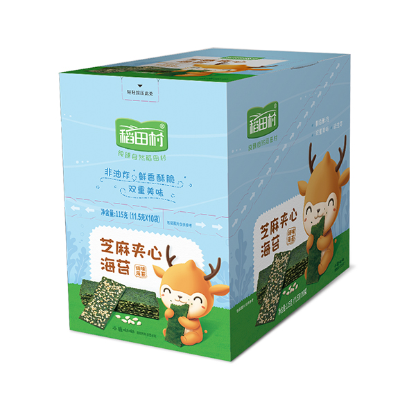 稻田村夾心海苔盒裝-芝麻