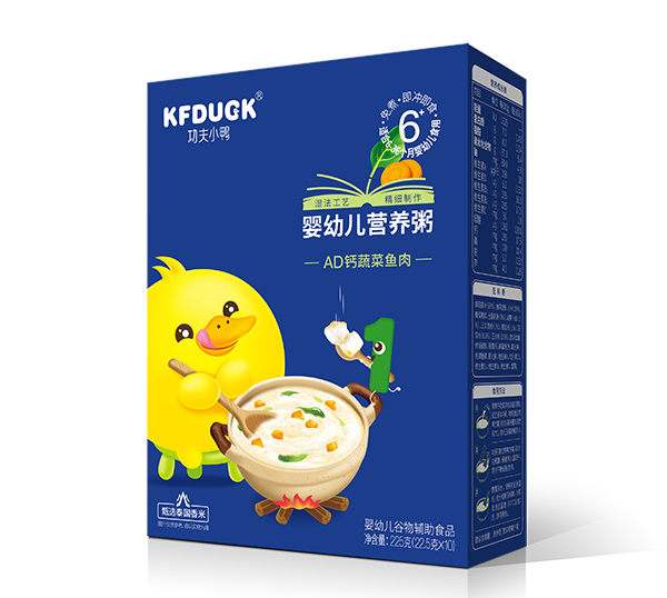 功夫小鴨嬰幼兒營養(yǎng)粥-AD鈣蔬菜魚肉