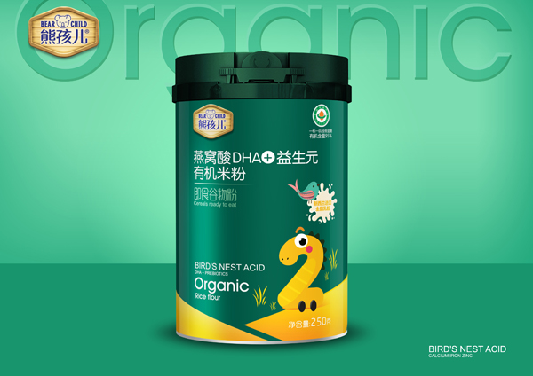 熊孩兒燕窩酸DHA+益生元有機米粉