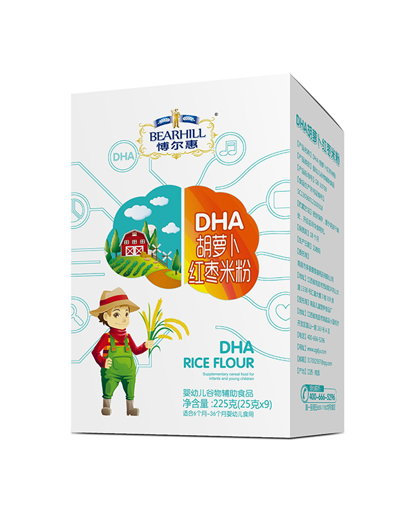 博爾慧DHA胡蘿卜紅棗米粉盒裝