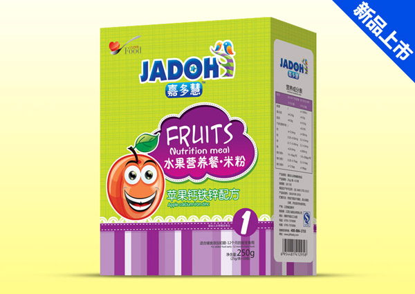 嘉多慧蘋果鈣鐵鋅-水果營養(yǎng)餐米粉(盒)