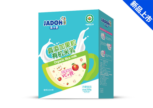 嘉多慧真添加蔬菜有機(jī)米乳(盒)-蘋(píng)果草莓