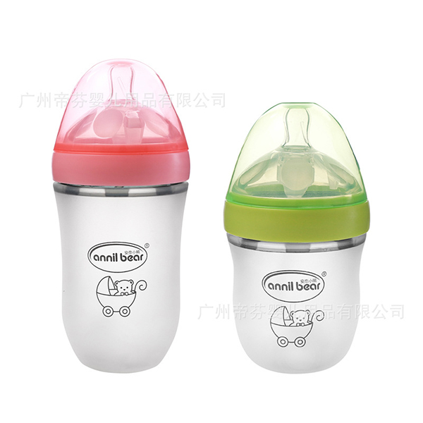 安奈小熊廣口徑仿母乳奶瓶