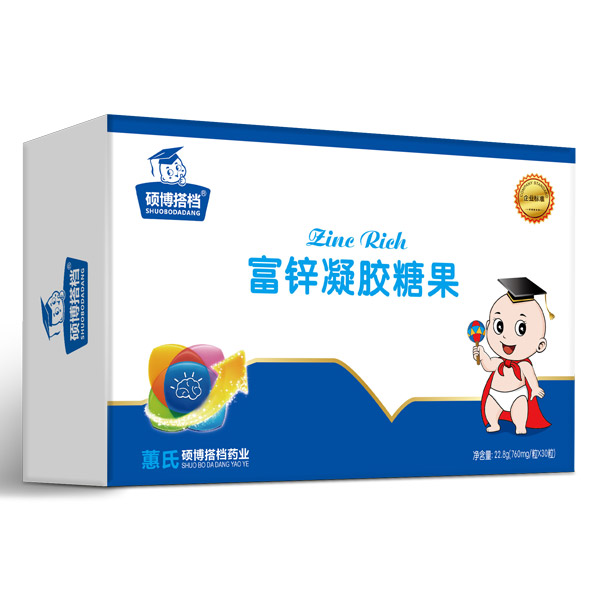 碩博搭檔富鋅凝膠糖果橫盒