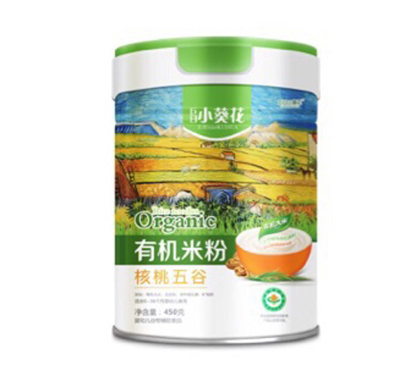 巨日小葵花核桃五谷有機米粉.