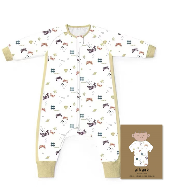 yikyak四層紗布長袖分腿睡袋(側(cè)拼款) 蟹蟹你.jpg