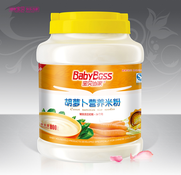 寶貝當(dāng)家胡蘿卜營養(yǎng)米粉 800g桶裝