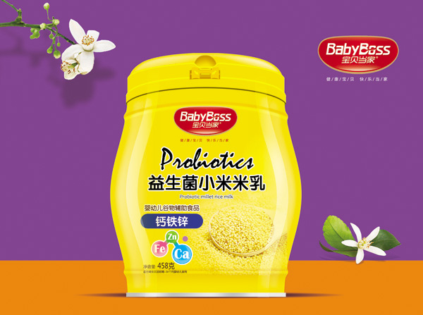 寶貝當(dāng)家鈣鐵鋅益生菌小米米乳