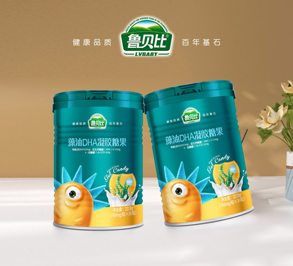 魯貝比藻油DHA凝膠糖果-罐裝