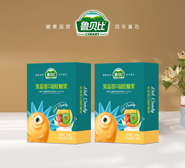 魯貝比果蔬維D凝膠糖果-盒裝