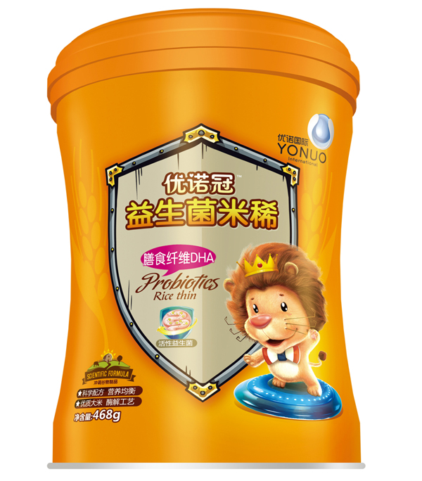 優(yōu)諾冠益生菌米稀 膳食纖維DHA 聽(tīng)裝