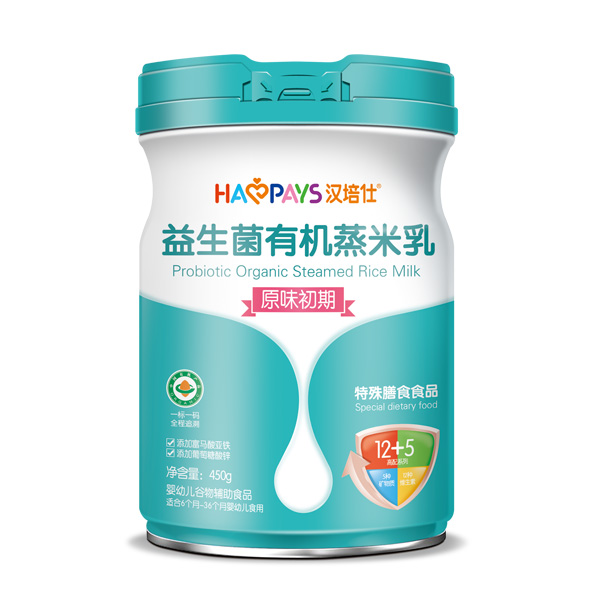 漢培仕益生菌有機(jī)蒸米乳-原味初期罐裝
