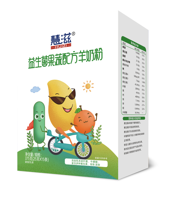慧滋益生菌果蔬配方羊奶粉 375克盒裝