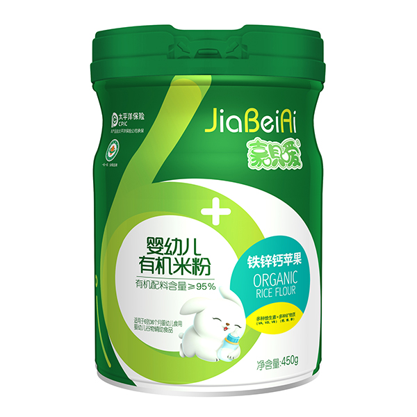 嘉唄噯嬰幼兒有機(jī)米粉 鐵鋅鈣蘋(píng)果