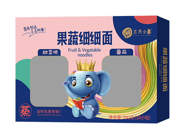 多可三只小象果蔬細(xì)細(xì)面  甜菜根+番茄