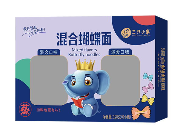 多可三只小象混合蝴蝶面  混合口味