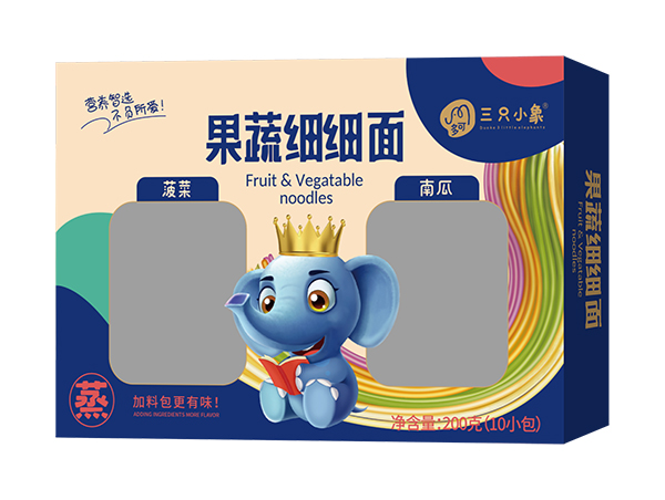 多可三只小象果蔬細(xì)細(xì)面  菠菜+南瓜