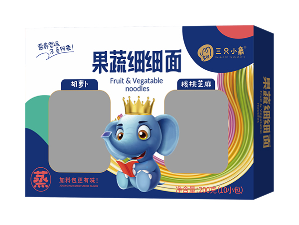 多可三只小象果蔬細(xì)細(xì)面  胡蘿卜+核桃芝麻