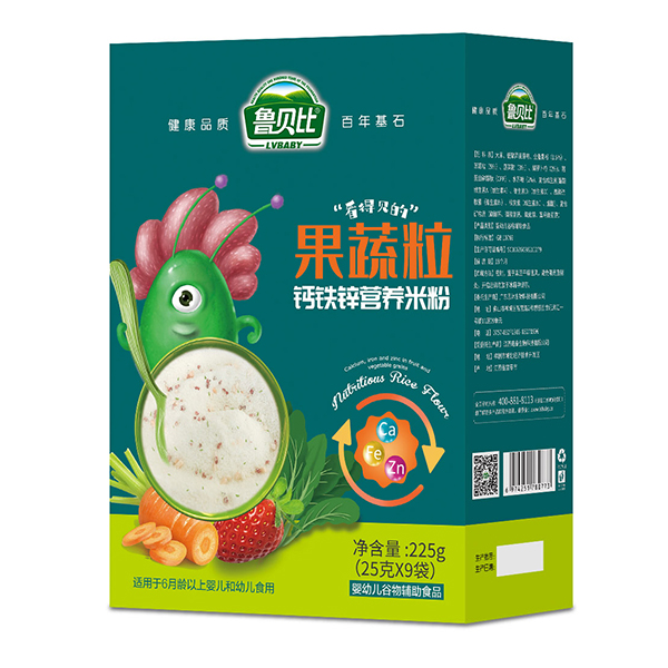 魯貝比果蔬粒鈣鐵鋅營(yíng)養(yǎng)米粉 盒裝