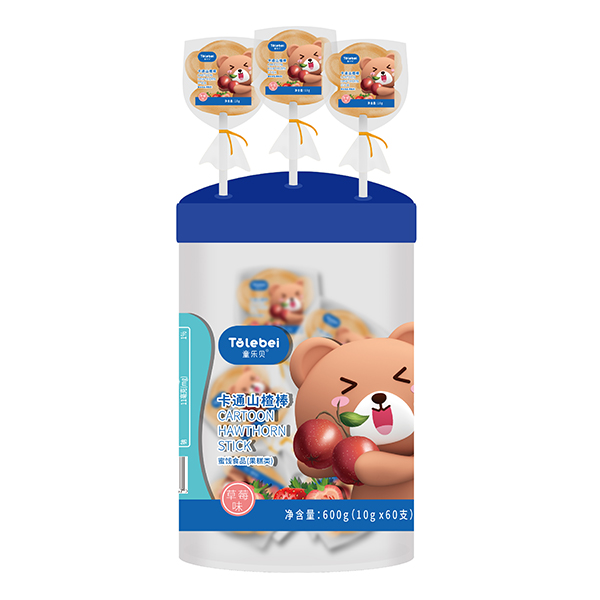童樂貝卡通山楂棒600g草莓味