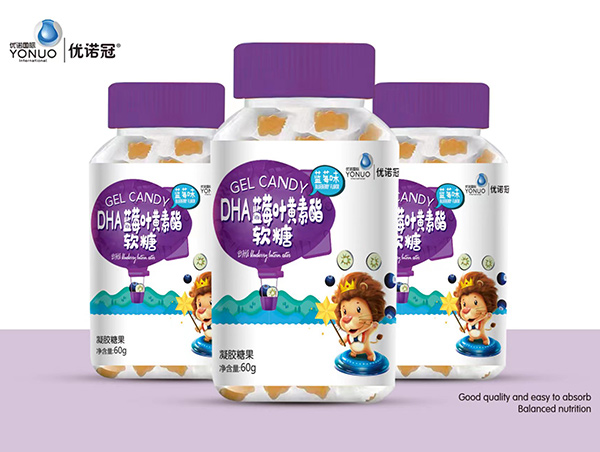 優(yōu)諾冠DHA藍莓葉黃素酯軟糖