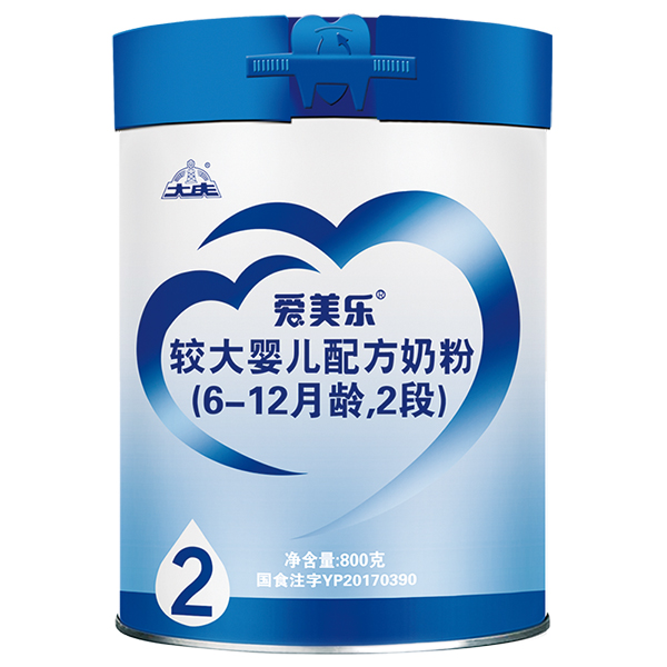 愛(ài)美樂(lè)較大嬰兒配方奶粉2段桶裝