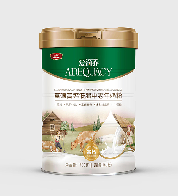 美廬愛滴養(yǎng)富硒高鈣低脂中老年奶粉