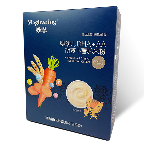 妙恩嬰幼兒DHA+AA胡蘿卜營養(yǎng)米粉