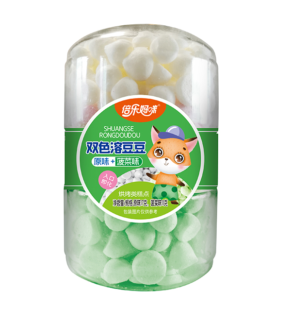 倍樂媽咪雙色溶豆豆-雙扣罐原味+菠菜味