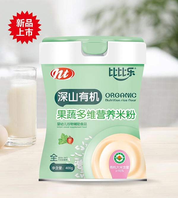 比比樂深山有機(jī)果蔬多維營養(yǎng)米粉 聽裝