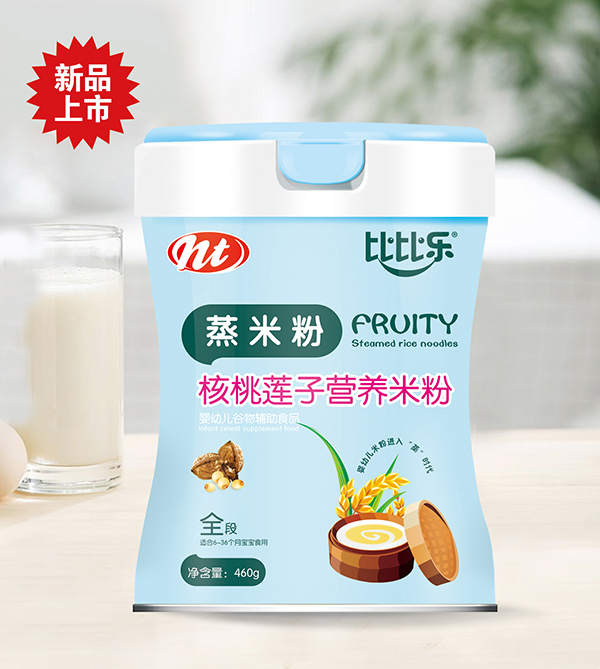 比比樂核桃蓮子果味蒸米粉  聽裝