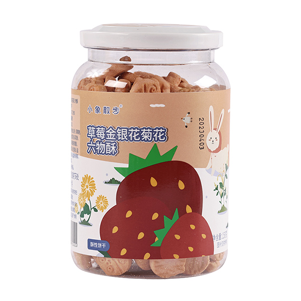 小象散步六物酥-草莓金銀花菊花