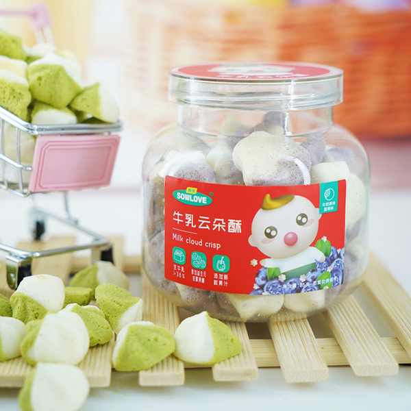 甄育牛乳云朵酥-牛奶原味+藍莓味