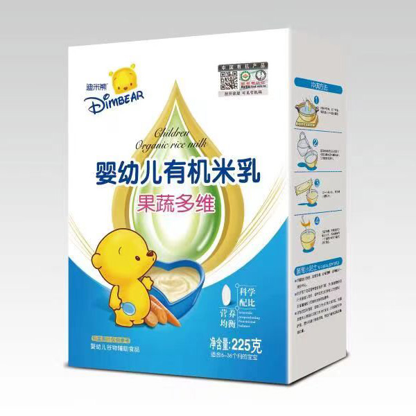 迪米熊嬰幼兒有機(jī)米乳-果蔬多維盒裝
