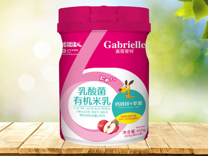 嘉蓓愛特恩溢佳兒乳酸菌有機米乳 鈣鐵鋅+蘋果