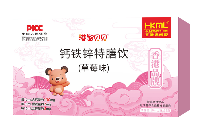 香港媽咪愛港智貝貝鈣鐵鋅特膳飲(草莓味)