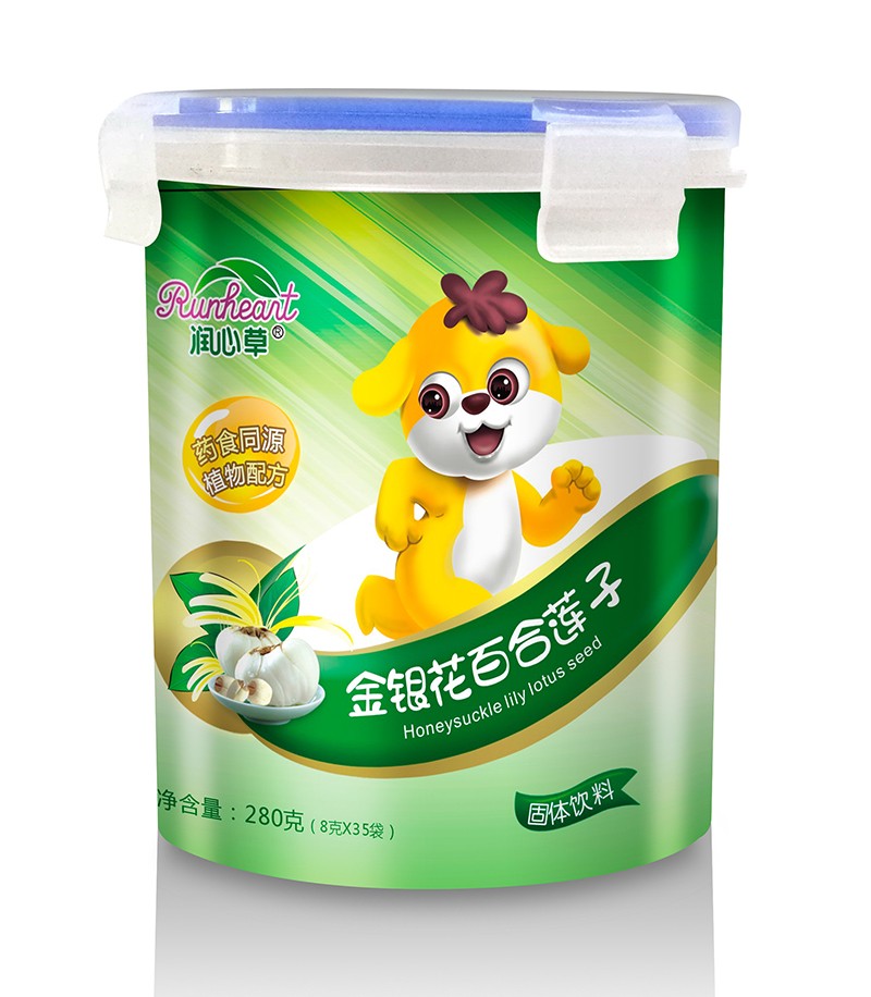 潤(rùn)心草金銀花百合蓮子固體飲料240克