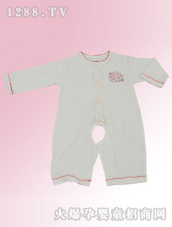 安嬰寶白色嬰兒哈衣