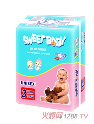 貝貝屋嬰兒紙尿褲MIN3PCS