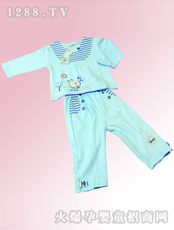 安嬰寶藍(lán)色幼童套裝