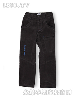 小豬班納黑色男童長(zhǎng)褲