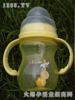 米老鼠黃色葫蘆型嬰兒奶瓶