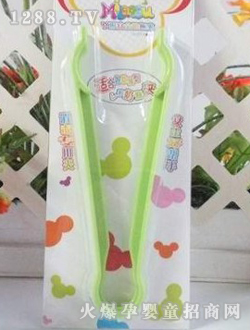 米老鼠綠色嬰兒奶瓶夾